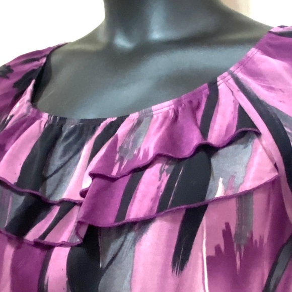 Dressy top with Ruffled neckline. - Picture 2 of 5